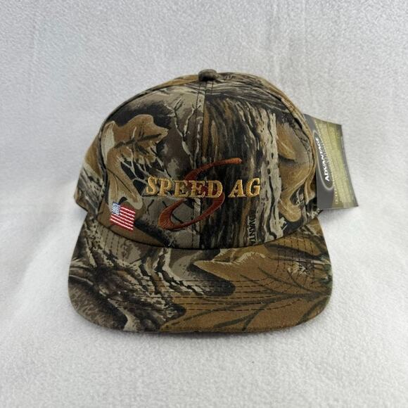 Vintage Speed Advantage Camo Snapback Hat Camouflage Hunting NEW All Over - Picture 1 of 5